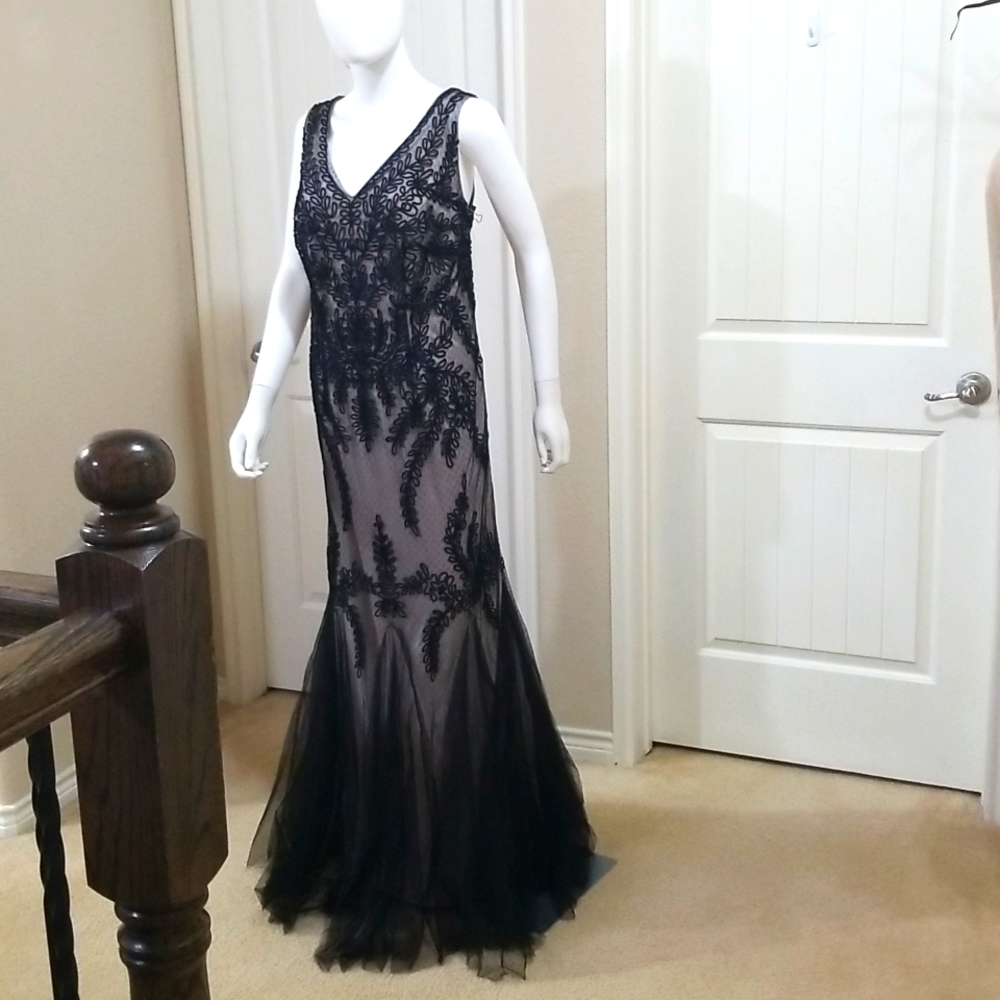 Lovely  Cachet Embroidered Tulle  Mermaid gown!!